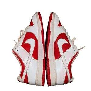 Nike‎ Dunk Low Mens 11 Pre-Owned Sneakers Championship Red/White DD1391-600 Low